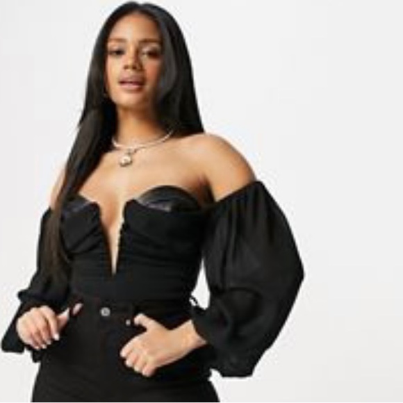 Chiffon bodysuit - Picture 2 of 3